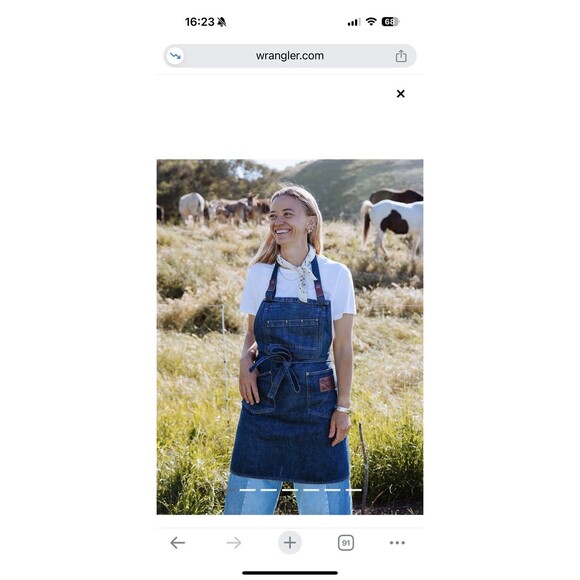 WRANGLER® X MADE IN® APRON New With Tag - Picture 4 of 15
